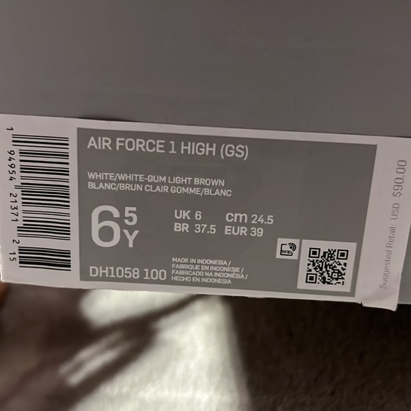 Nike • Air Force 1 • High GS 'White Gum' - Picture 10 of 10